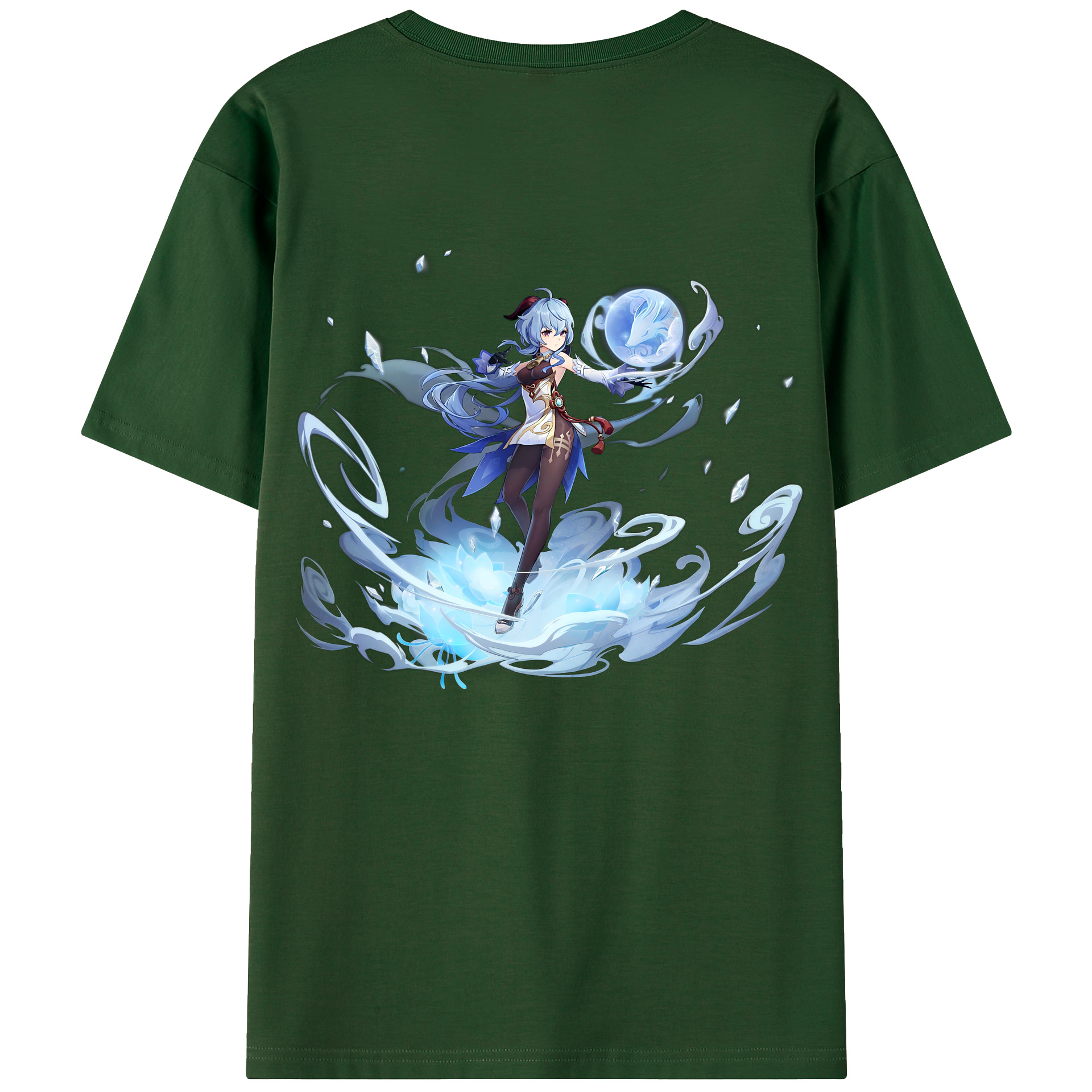 げんし神 甘雨 かんう genshin Ganyu 綿100％半袖Tシャツ（背面プリント）